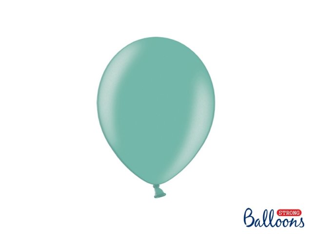 Balónek metalický, akvamarínový, 23 cm (zn. StrongBalloons) - 1 ks