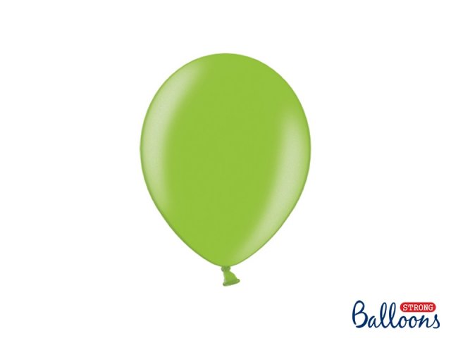 Balónek metalický, světle zelený, 23 cm - 1 ks