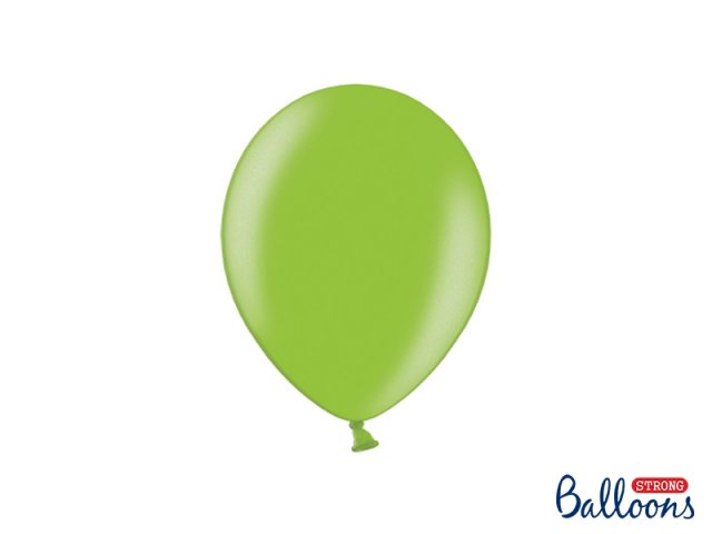 Balónek metalický, světle zelený, 23 cm (zn. StrongBalloons) - 1 ks