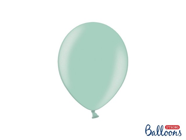 Balónek metalický, mátový, 23 cm (zn. StrongBalloons) - 1 ks
