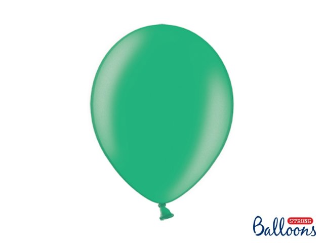 Balónek metalický, zelený, 30 cm (zn. StrongBalloons) - 1 ks