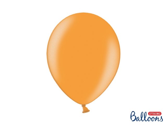 Balónek metalický, oranžový, 30 cm - 1 ks