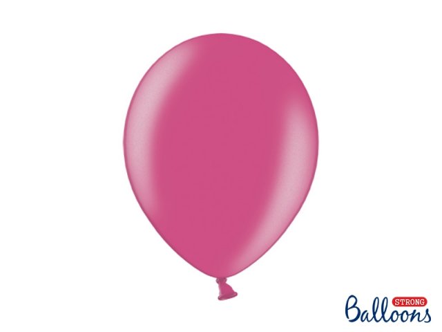 Balónek metalický, růžový, 30 cm (zn. StrongBalloons) - 1 ks