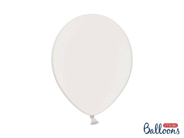 Balónek metalický, bílý, 30 cm - 1 ks