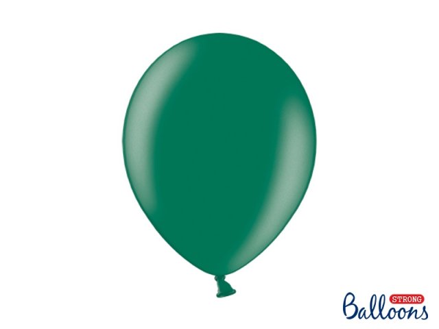 Balónek metalický, tmavě zelený, 30 cm (zn. StrongBalloons) - 1 ks