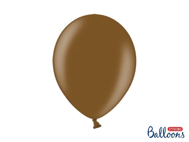 Balónek metalický, čokoládově hnědý, 30 cm - 1 ks