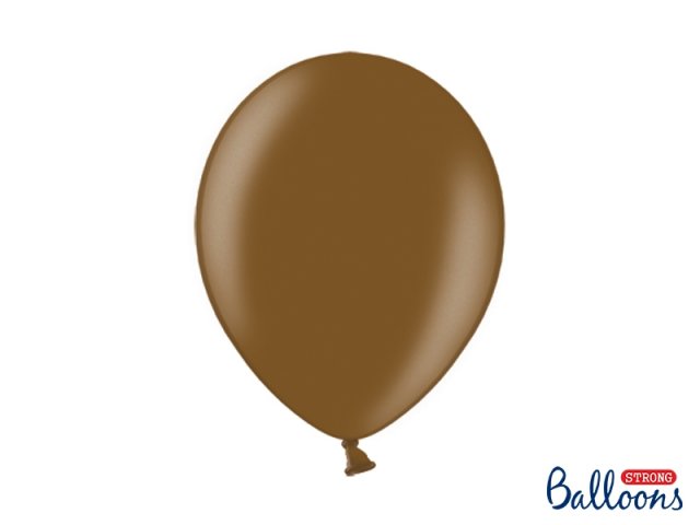 Balónek metalický, čokoládově hnědý, 30 cm (zn. StrongBalloons) - 1 ks