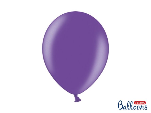 Balónek metalický, fialový, 30 cm - 1 ks