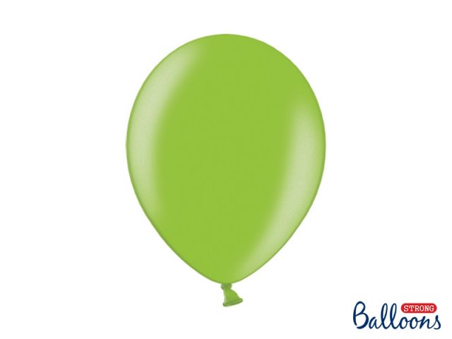 Balónek metalický, světle zelený, 30 cm - 1 ks