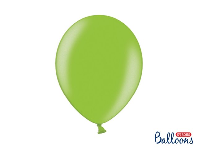 Balónek metalický, světle zelený, 30 cm (zn. StrongBalloons) - 1 ks