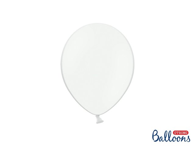 Balónek pastelový, bílý, 23 cm - 1 ks