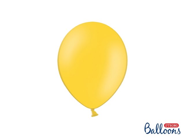 Balónek pastelový, tmavě žlutý, 23 cm (zn. StrongBalloons) - 1 ks