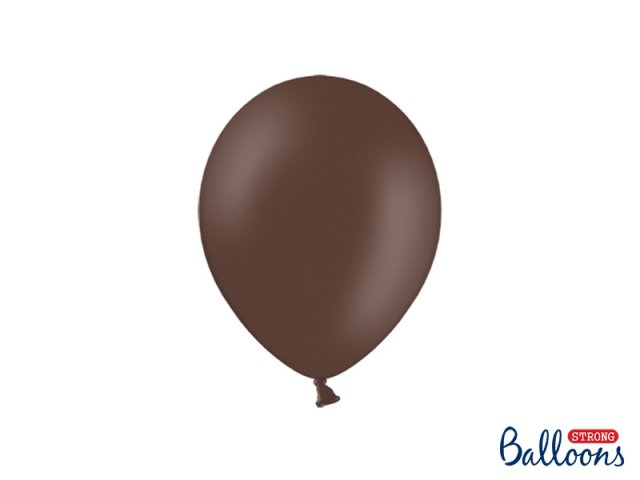 Balónek pastelový, kakaově hnědá, 23 cm (zn. StrongBalloons) - 1 ks