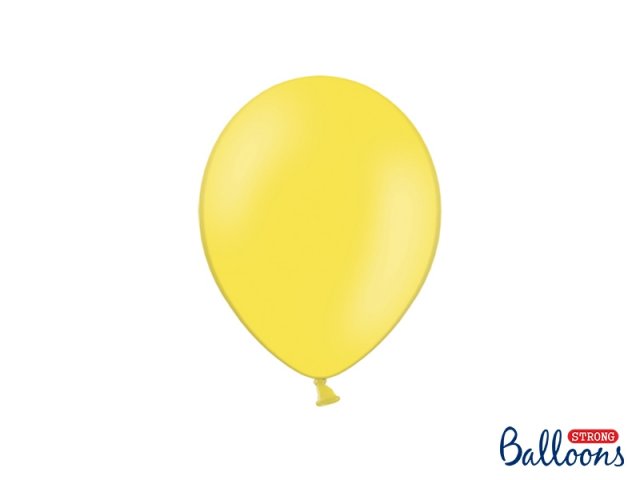 Balónek pastelový, žlutý, 23 cm (zn. StrongBalloons) - 1 ks