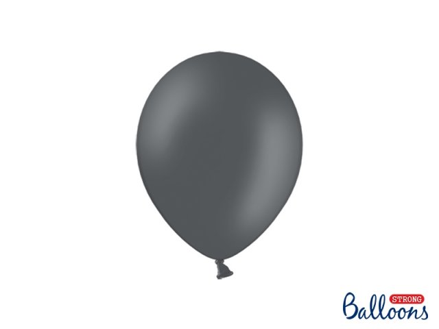 Balónek pastelový, šedý, 23 cm (zn. StrongBalloons) - 1 ks