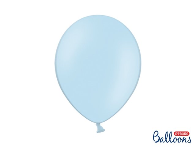 Balónek pastelový, světle modrý, 30 cm (zn. StrongBalloons) - 1 ks