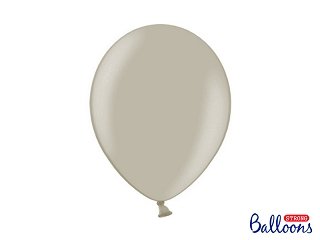 Balónek pastelový, šedý, 30 cm (zn. StrongBalloons) - 1 ks
