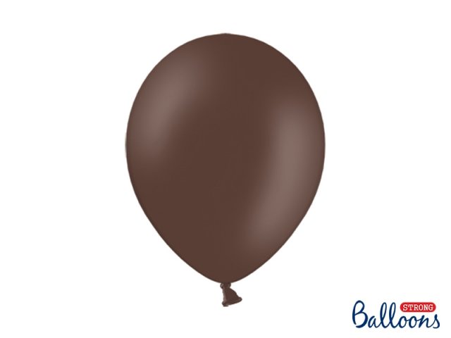 Balónek pastelový, kakaově hnědý, 30 cm (zn. StrongBalloons) - 1 ks