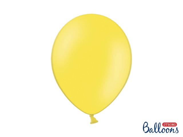 Balónek pastelový, žlutý, 30 cm (zn. StrongBalloons) - 1 ks