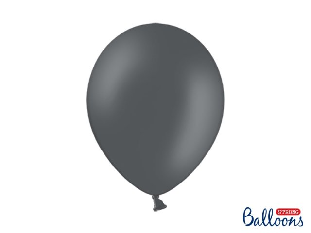 Balónek pastelový, tmavý šedý, 30 cm - 1 ks