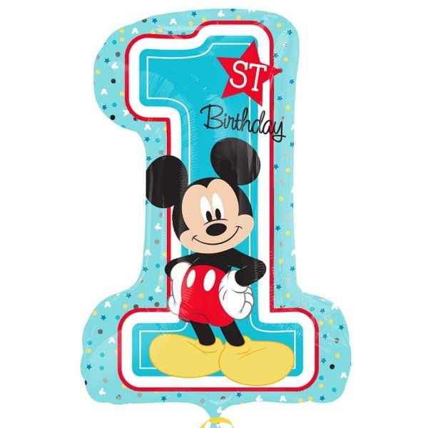 Balónek fóliový číslo "1" Mickey