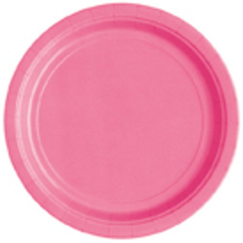 Papírový talíř kulatý, světle růžový, 22 cm