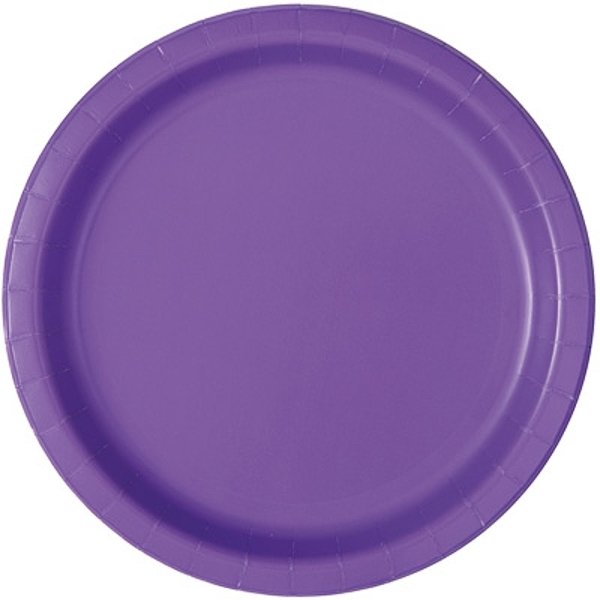 Papírový talíř kulatý, fialový, 22 cm