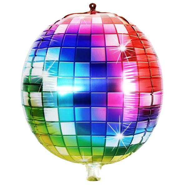 Balónek DISCO KOULE, barevná, 61cm