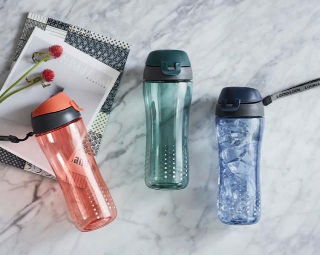 Sportovní láhev z tritanu na pití, 550 ml - Modrá láhev