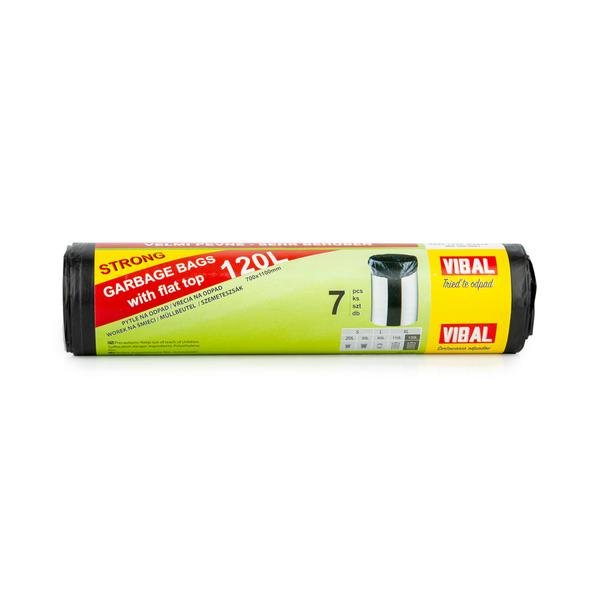 Sáček do koše VIBAL, HDPE, 120l/7ks