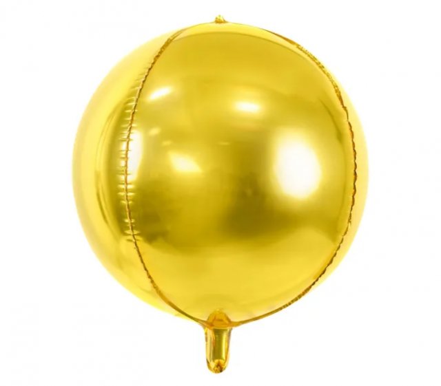 Fóliový balónek, 40cm, zlatý