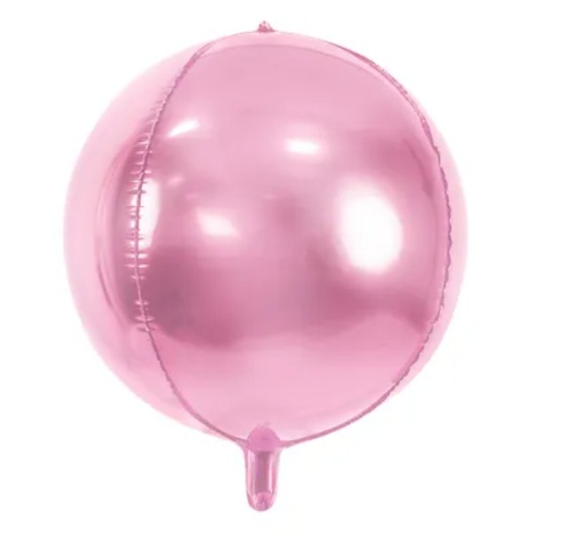 PartyDeco fóliový balónek koule, 40cm, světle růžový