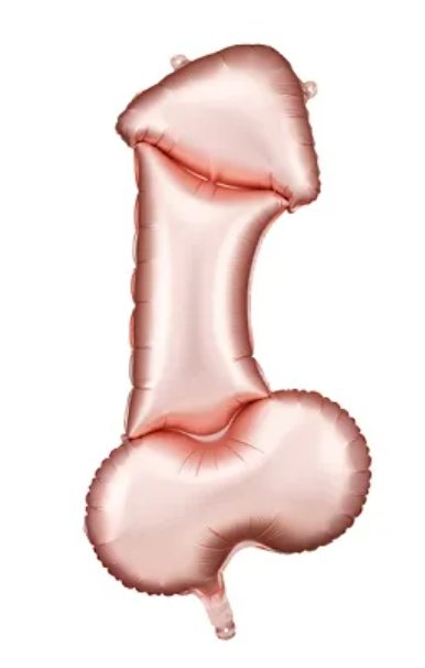 PartyDeco fóliový balónek Penis, 55.5x112 cm
