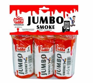 Dýmovnice "JUMBO SMOKE" červená - 3ks - 16/3 trhací pojistka