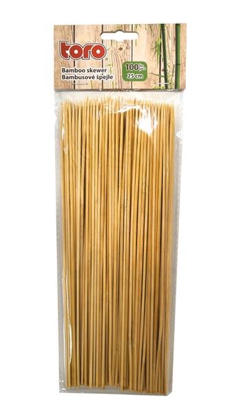 Bambusové špejle hrocené 25cm TORO - 100ks v bal.
