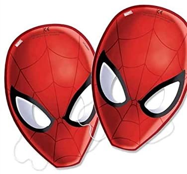 Papírová maska Spiderman, set 6ks