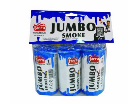 DÝMOVNICE - JUMBO SMOKE - MODRÁ - 3ks - 16/3 trhací pojistka (zn. Tarra)