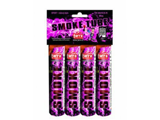 DÝMOVNICE - RŮŽOVÁ - SMOKE TUBE - 4ks - 36/4 (zn. Tarra)