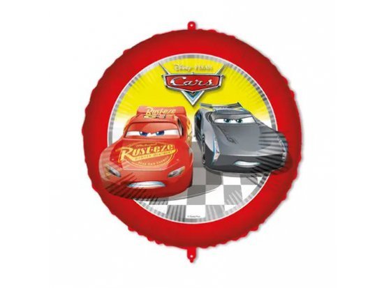 Fóliový balónek kulatý - Auta Cars, Disney - se závažím