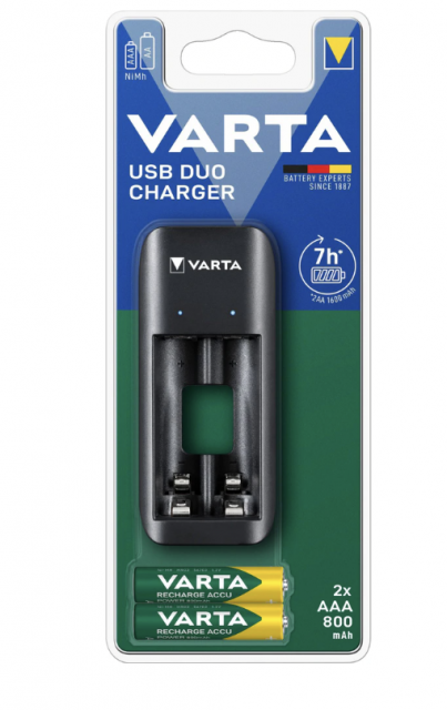 Nabíječka VARTA Duo USB Charger + 2 AAA 800 mAh R2U