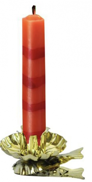 Držák svíček na stromeček 10ks, zlatá (zn. TORO)