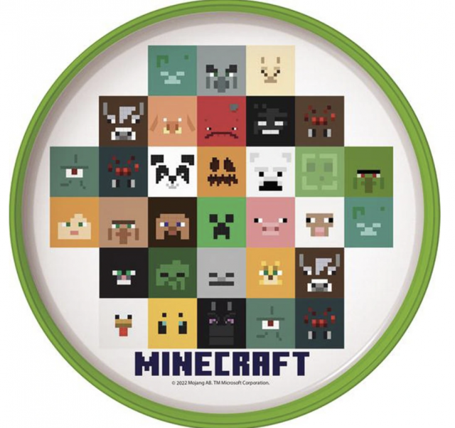 Talíř MINECRAFT s protiskluzovým dnem, 19.5x2.5cm, plastový (zn. STOR)