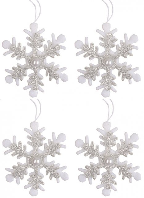 Vločka bílostříbrná, 4 ks v sáčku, 6 cm (zn. AndělPřerov)