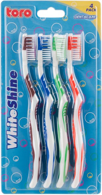 Kartáček na zuby, 19cm, set 4ks (zn. TORO)