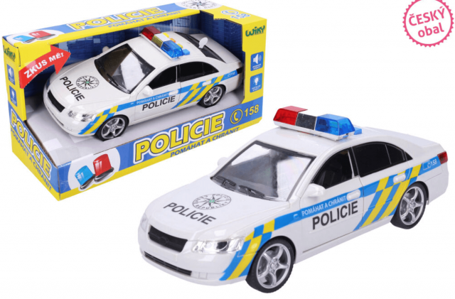 Policejní auto s efekty, 24 cm (zn. WIKY)