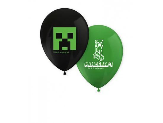 Latexové balónky Minecraft, velikost 28cm, set 8ks (zn. Procos)