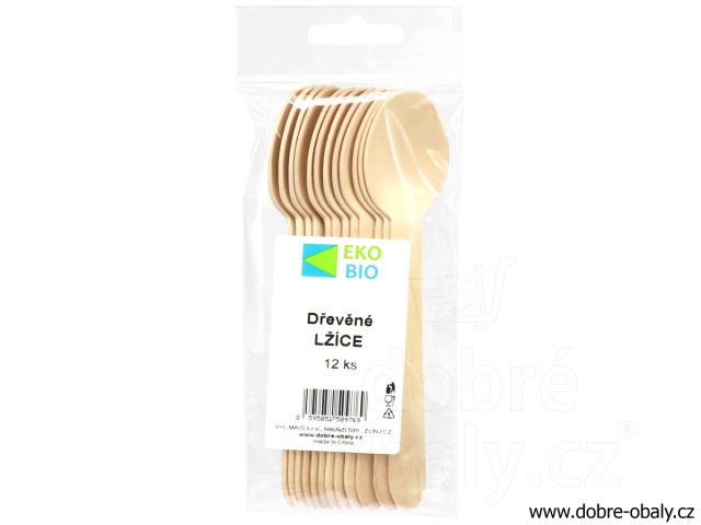 EKO-BIO dřevěné lžíce, set 12ks
