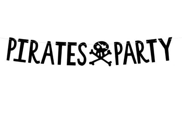 Závěsná pirátská girlanda Pirate´s party, černá (zn. PartyDeco)