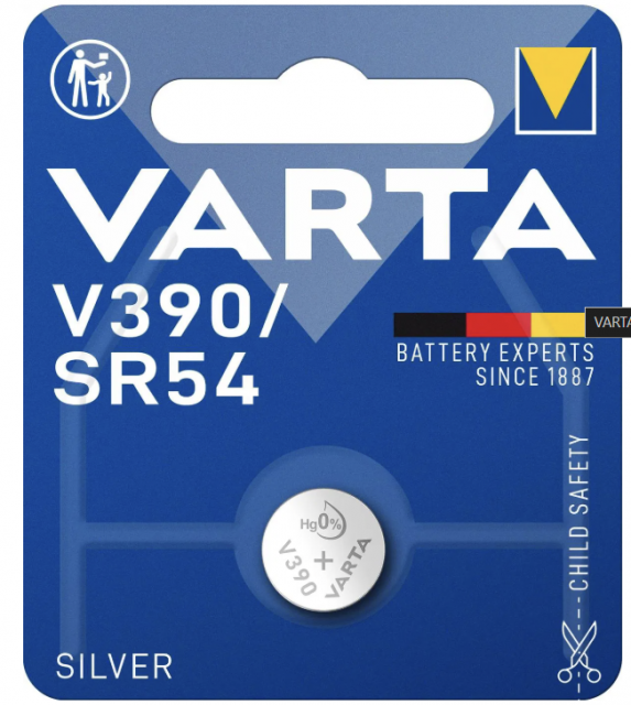 VARTA speciální baterie s oxidem stříbra V390/SR54, 1ks