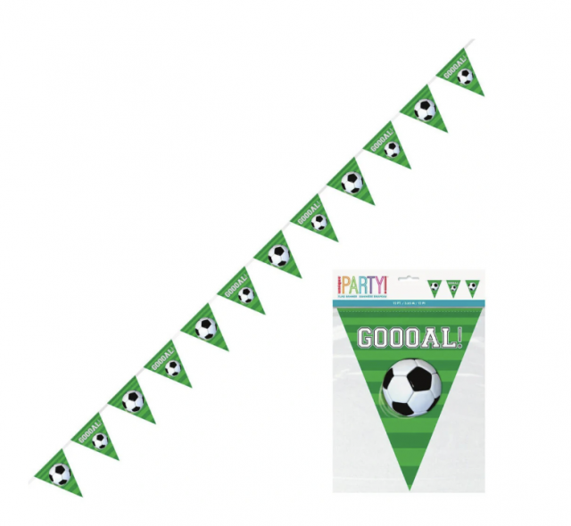 Girlanda vlaječková - Fotbal 3D, délka 3.6m (zn. UNIQUE)